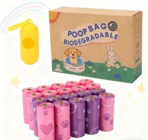 PGP 300 Count Biodegradable Dog Poop Bag Dispenser Extra Thick Leak Proof with Doggy Scent for Pet Waste Disposal