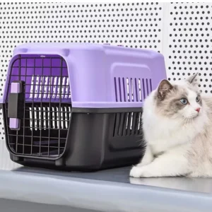 PP Kennels Pet Carrier Rolling Wire Door Travel Cat Carrier Airline Approved Durable Eco Friendly Cats Pet Travel Carrier