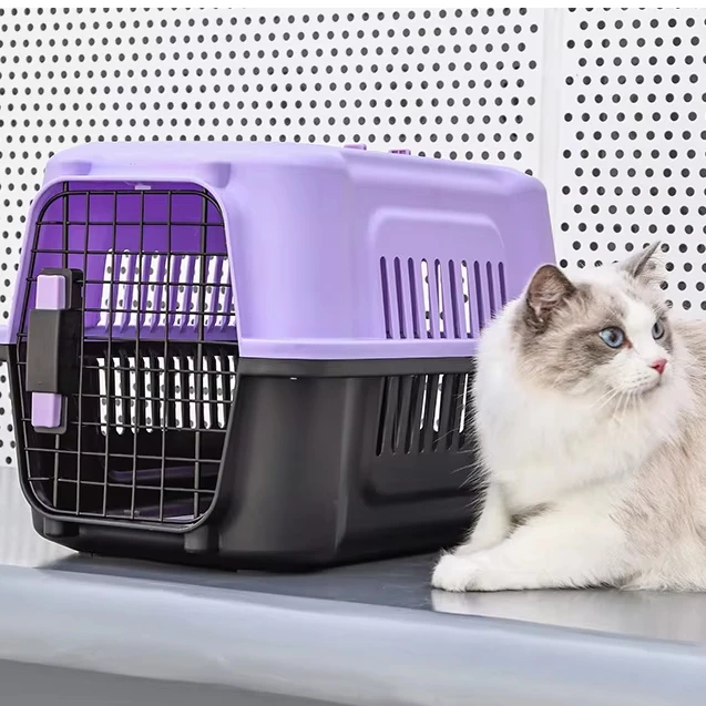 PP Kennels Pet Carrier Rolling Wire Door Travel Cat Carrier Airline Approved Durable Eco Friendly Cats Pet Travel Carrier