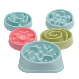 PP Pet Food Water Bowl Multiple Shape Dog Slow Feeder