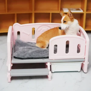 PP Plastic Pet Bed Pink Blue Green High Quality Pet Bed for Small Dog Ready to Ship