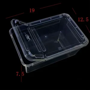 PP Reptile Box 19*12.5*7.5cm Lizard Spider Snake Insect Scorpion Feeding Box
