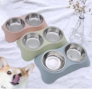 PP Stainless Steel Pet Bowl Removable Pet Feeder Personalized Food and Water Bowls for Dogs Cats