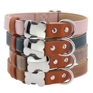 PU Pet Collars Stylish and Durable Personalized Print Leather Dog Collar with Adjustable Buckle Design for Cats and Dogs