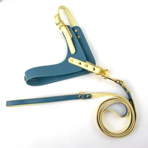 PU Y Shape Dog Harness Leash Adjustable Pet Harness Set with Metal Hook Pet Supplies