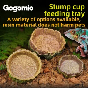 PVC Lightweight Durable Pet Reptile Food Water Bowl Design for Horned Frog Gecko Snake Outline Amphibian Reptile Care Terrarium
