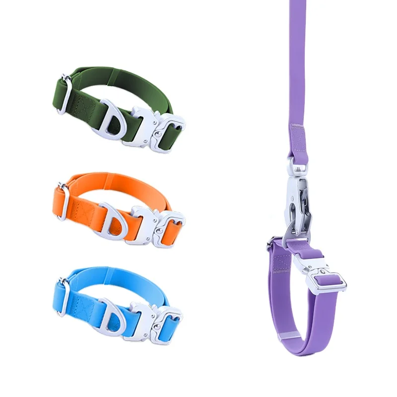 PVC Pet Collar Adjustable Size Dog Pet Waterproof Collar Leash Pet Supplies
