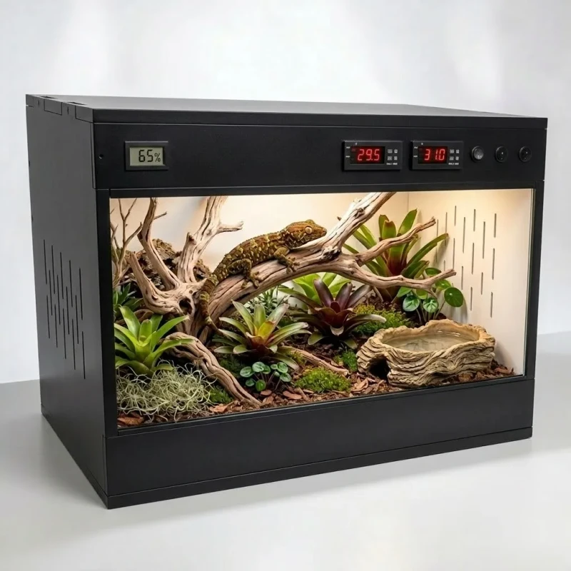 PVC Snake Crested Gecko Lizard Reptile Enclosure Tank Cage Habitat Terrarium