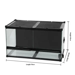 Paludarium Tank Lizard Horned Frog Turtle Breeding Box Climbing Pet Tank Glass Single Door Rainforest Reptile Tanks