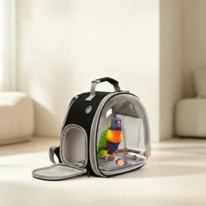 Panoramic Transparent Eco Friendly Foldable Lightweight Anti Collision Breathable Outdoor Travel Bird Parrot Bag