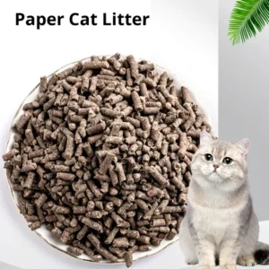 Paper Cat Litter Original Flavor Low Dust Natural Deodorization Odor Removal Fragrance Free Large Granules Flushable Toilet