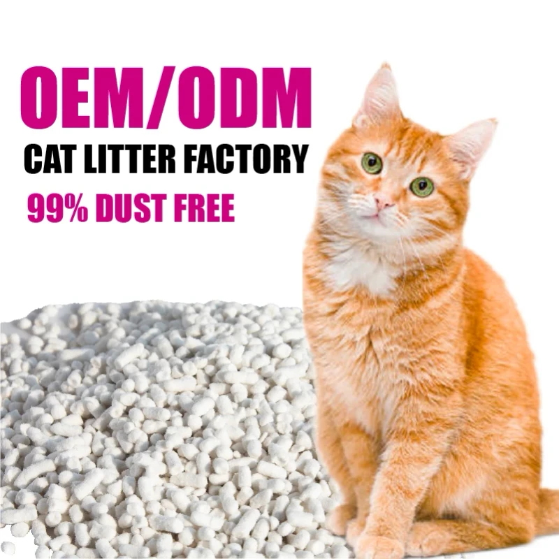Paper Cat Litter Super Absorbent Odor Control Clumping & Flushable Direct Factory Supply