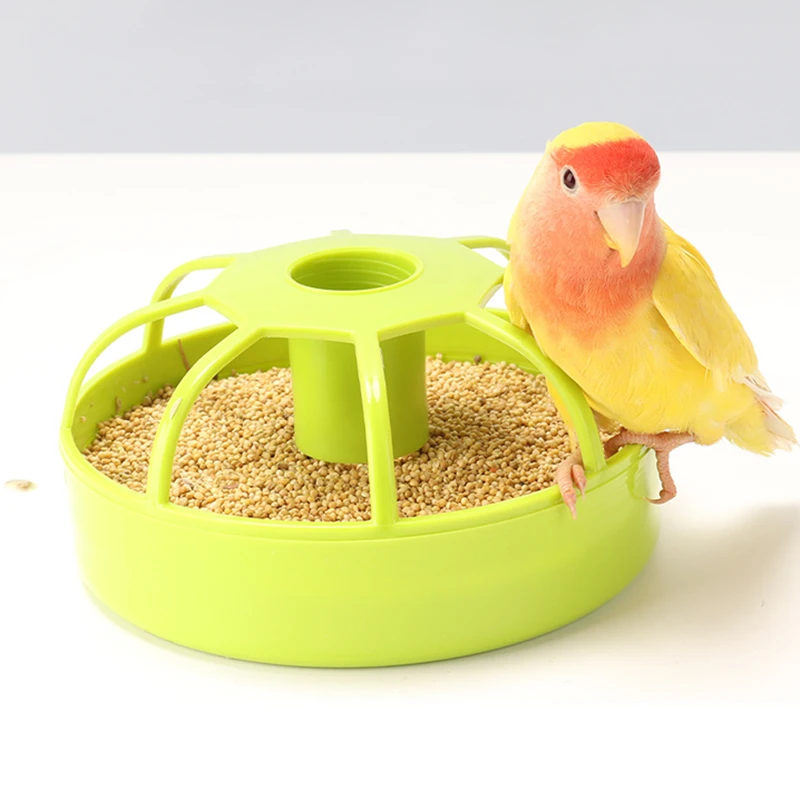 Parrot Bird Food Feed Bowls Cage Water Bowl Feeders Birds Food Container