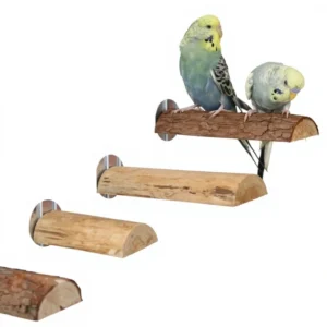 Parrot Bird Toy Cage Swing Log Perch Pine Platform