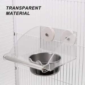 Parrot Food Bowl with Rod Anti Splash Anti Bite Parrot Supplies