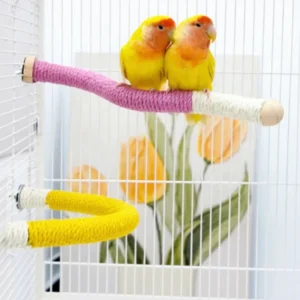 Parrot Rattan Station Pole with Stick Station and Perch Accessories Eco friendly Outdoor Bird Supplies