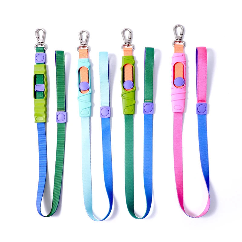 Pattern Colorful Multi Color Soft Durable Shock Absorbing Pet Dog Leash Running Walking
