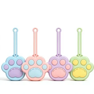 Paw Shaped Dog Training Treat Bag with Lanyard Food Grade Silicone Waist Pack for Dog Walking Outdoor Pet Supplies