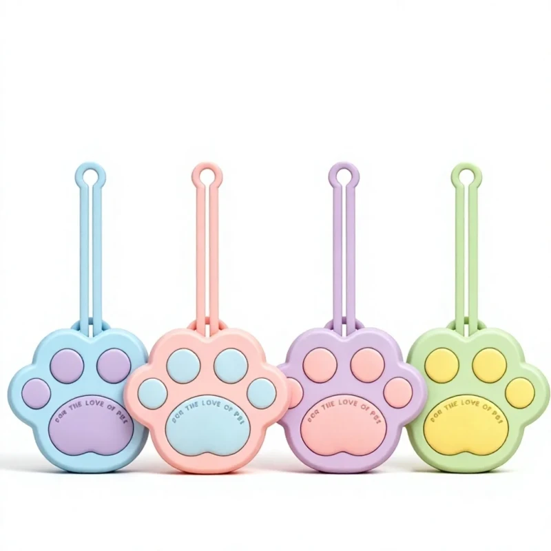 Paw Shaped Dog Training Treat Bag with Lanyard Food Grade Silicone Waist Pack for Dog Walking Outdoor Pet Supplies