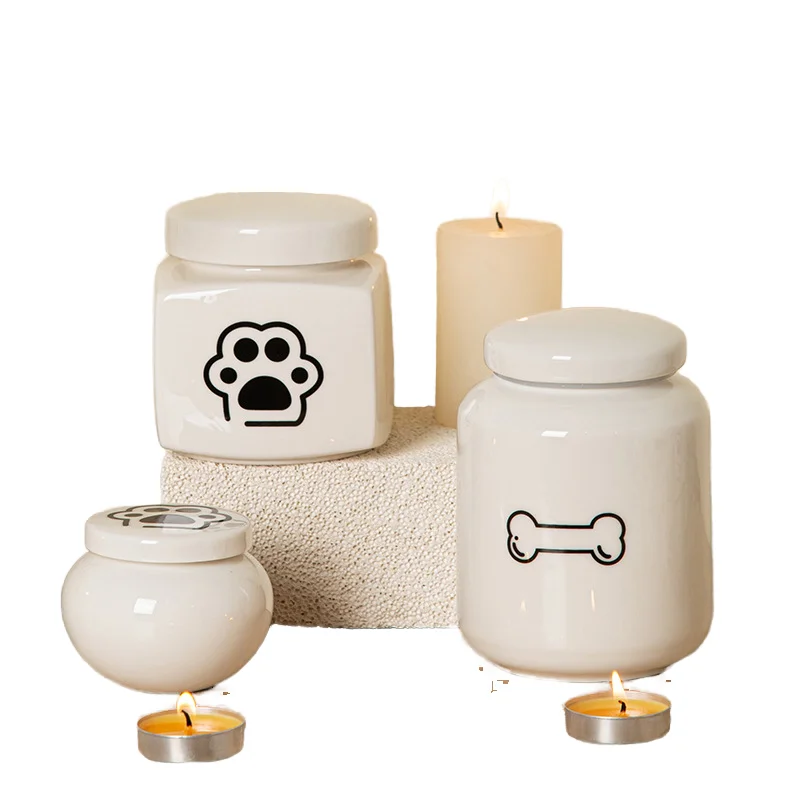 Personalised Handmade Modern Ceramic Safety Pet Cremation Small Animals Ashes Keepsake Memorial Urn Casket Pattern Doulaimi