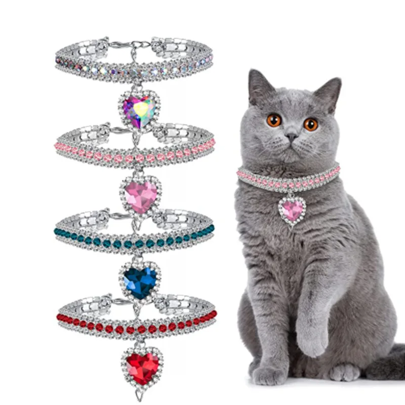 Personalized Luxury Eco-Friendly ABS Dog and Cat Neck Collar with Rhinestone Print