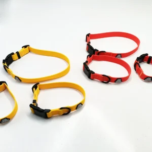 Personalized Solid Simple Dog Collar PVC for Pet Dogs Cats Adjustable Customizable Waterproof Buckle Closure All Seasons