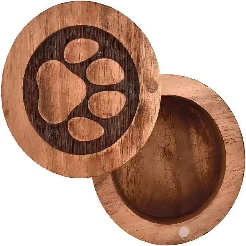 Personalized Wooden Pet Casket & Urn Memorial Keepsake for Ashes with Engraved Name Pet Funeral