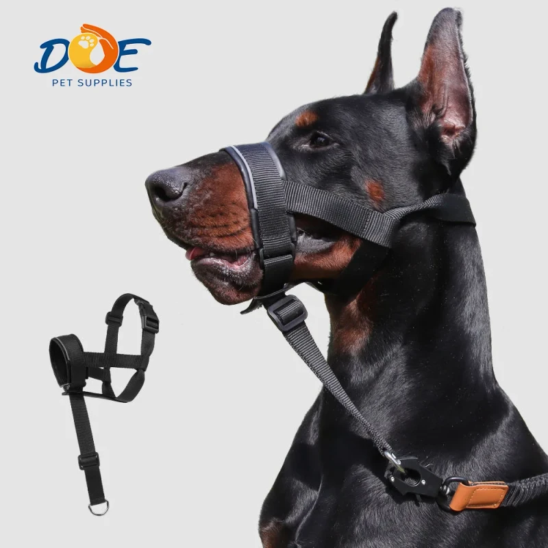 Pet Accessories Adjustable Dog Head Harness Anti Pull Gentle Leader Muzzle for Training and Walking