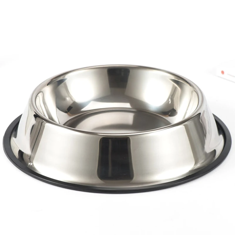 Pet Accessories Custom Pattern Stainless Steel Cat Dog Water Food Feeder Bowl Round Pet Feeding Bowl for Dog