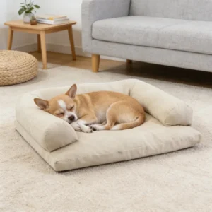 Pet Accessories Deluxe Dog Sofa Bed Removable Felt Pet Bed with Zipper