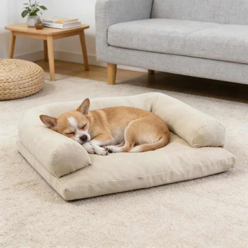 Pet Accessories Deluxe Dog Sofa Bed Removable Felt Pet Bed with Zipper