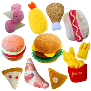Pet Accessories Food Dog Plush Toys for Dog Puppy Chew Toy Soft Squeak Dog Toy