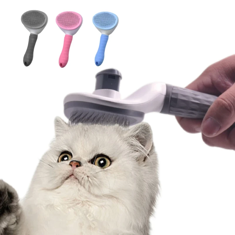 Pet Accessories Grooming Products Stainless Steel Needle Massage Loose Fur Removal Cat Dog Hair Remover Brush Comb