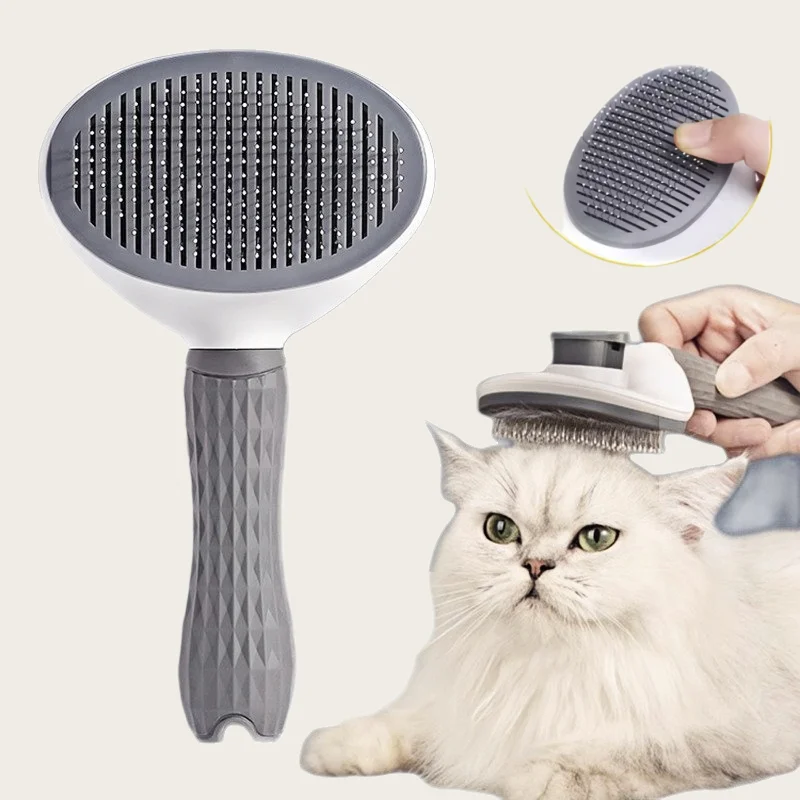 Pet Accessories Grooming Products Top Seller Stainless Steel Needle Massage Loose Fur Removal Cat Dog Hair Remover Brush Comb