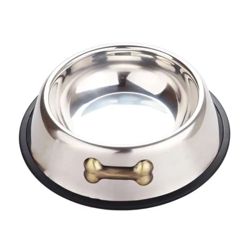 Pet Accessories Non Slip Stainless Steel Bowl Feeder Dog Feeding Bowl
