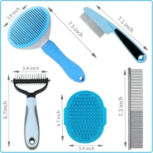 Pet Accessories Professional Grooming 6 Pieces Blue Color Dog Grooming Kit