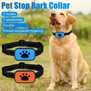 Pet Anti Bark Collar 7 Adjustable Sensitivity Levels Anti False Trigger Bark Control Training Collar with Durable Nylon Strap