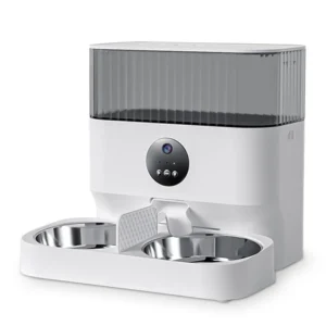 Pet Automatic Feeder Double Bowl Household Dog Cat Mobile Phone Remote APP Control Video Monitoring Detachable