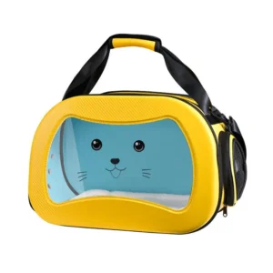 Pet Backpack for Cats & Small Dogs Travel Carrier with Shoulder Strap Outdoor Use PU & Polyester Materials