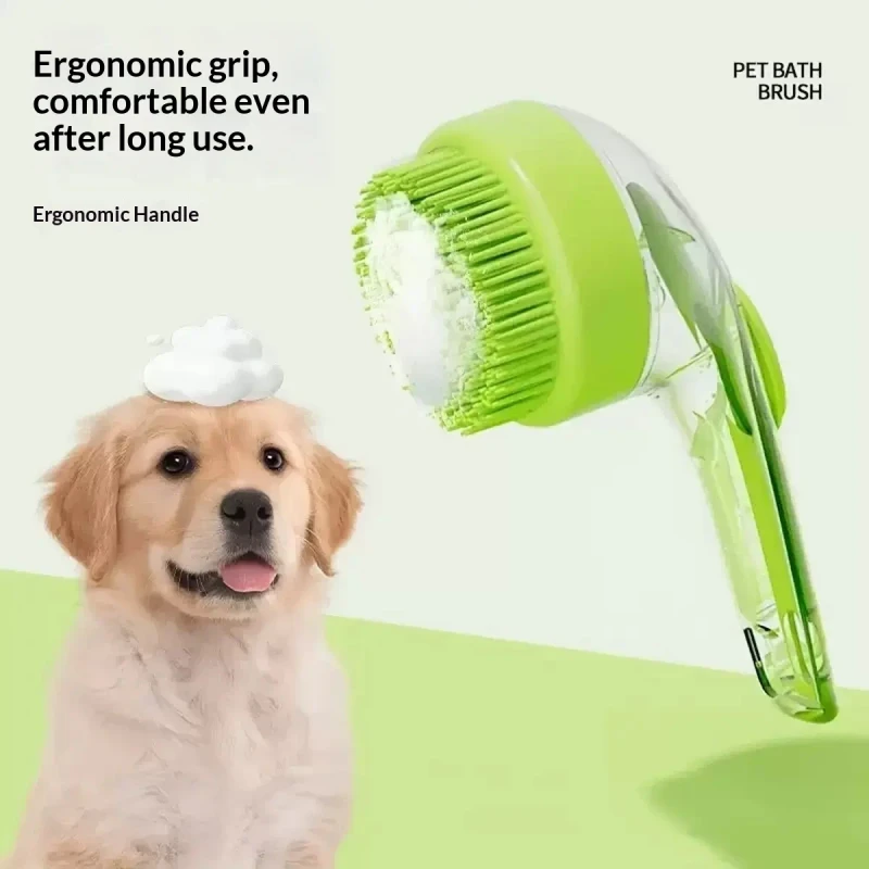 Pet Bath Brush Dog Cat Massage Grooming Brush Soft Rubber Scalp Scrub Shower Cleaning Brush
