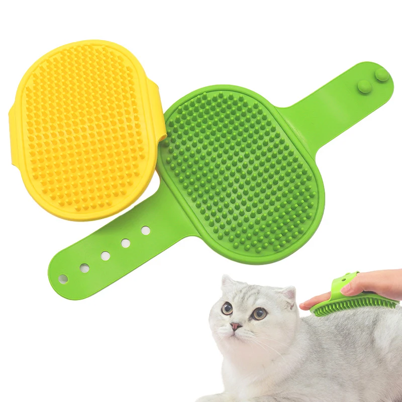 Pet Bath Brush TPR Dog Clean Gloves Massage Brush Pet Supplies Cat Cleaning Grooming Bath Brush