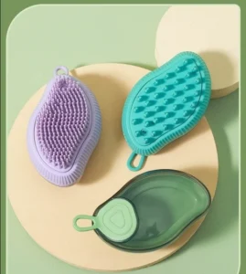 Pet Bath Massage 2 in 1 cat and Dog Bath Massage Comb Removes Floating Hair Filled with Shower Gel Cleaning Products
