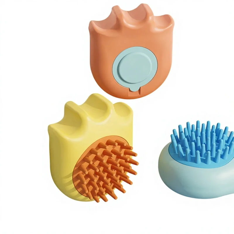 Pet Bathing Brush with Massage and Scrubbing Features for Cat and Dog Cleaning Model 033