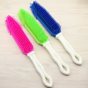 Pet Bathing Brushes With Handle Massage Cleaning Pet Grooming Product Hair Removal Bath Brush for Cats Dogs