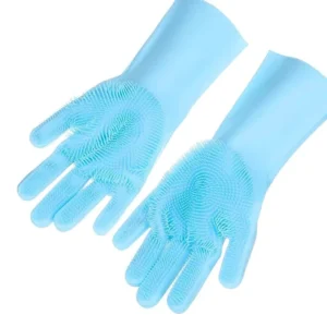 Pet Bathing Glove Dog Cat Tool Anti Scratch Anti Bite Anti Slip Silicone Gel Hair Removal Scrubbing Brush Lengthened
