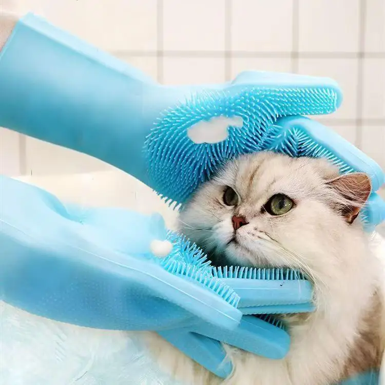 Pet Bathing Gloves cat Cleaning Grooming Massage Anti bite Anti scratch and Depilation Gloves Order with One Click