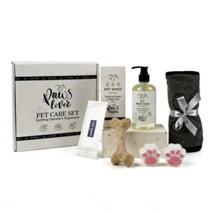 Pet Bathing Set Hair Shower Cleaning Grooming Kit Body Wash Bath Bomb Pet Wipes Grinding Stick Bathrobe for Dogs