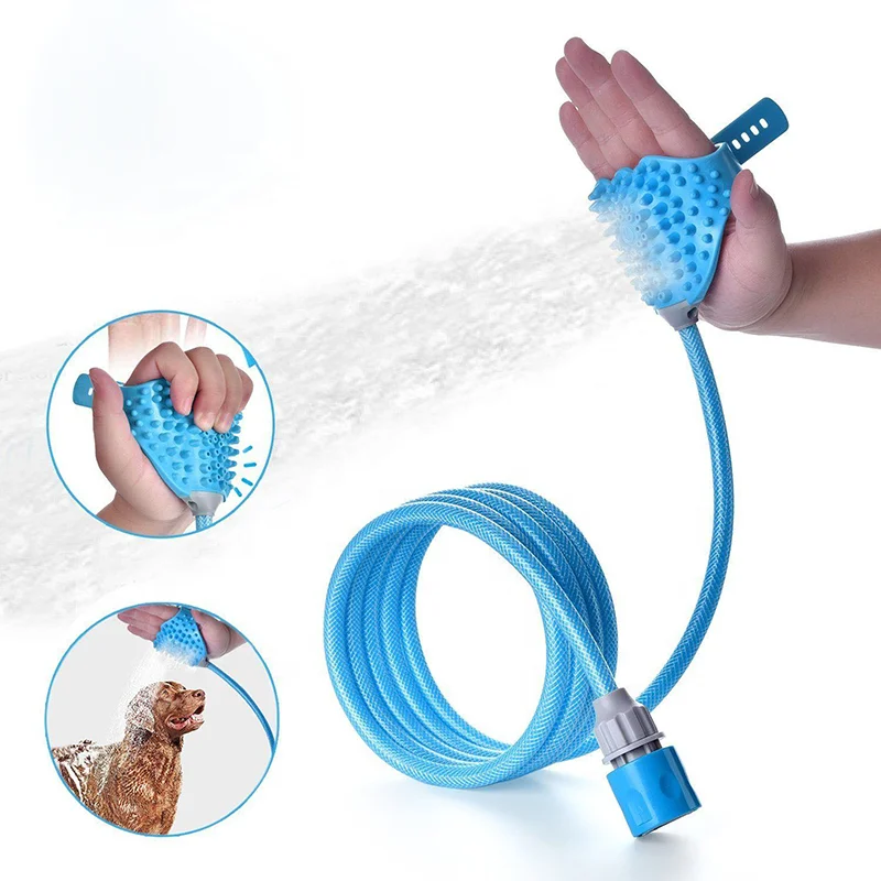 Pet Bathing Tool Dog Cleaning Brush Pet Bath Nozzle Massage Shower Sprayer Scrubber
