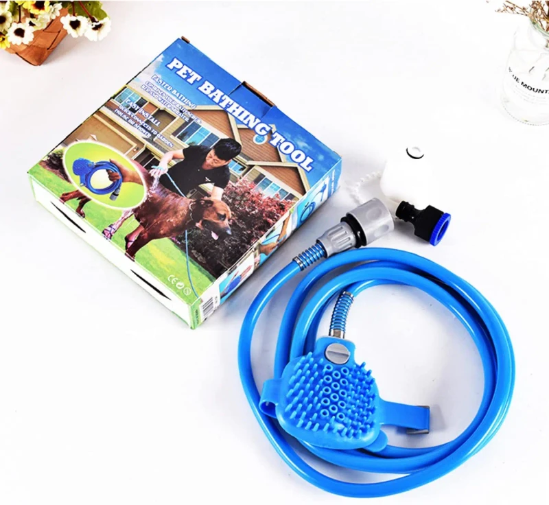 Pet Bathing Tool Dog Shower Massage Brush Pet Shower Sprayer Pet Grooming Tool Set