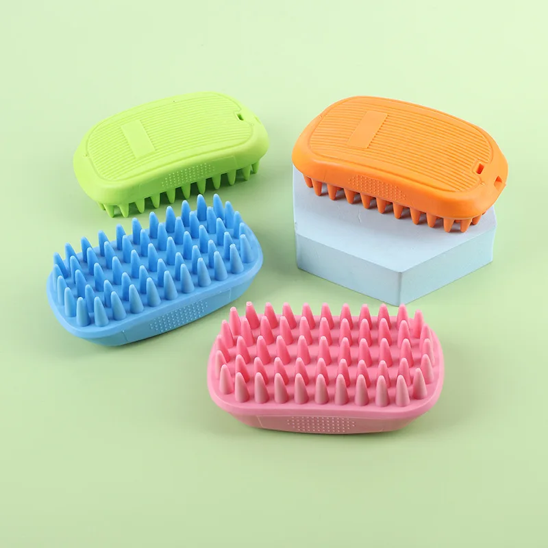 Pet Bathing and Massage Brush TPR for Removing Loose Fur Dog Cat Cleaning Grooming Comb